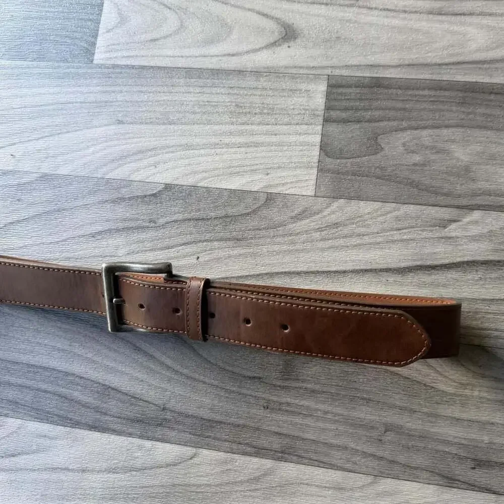 Y2K Brown Leather Belt Size 38